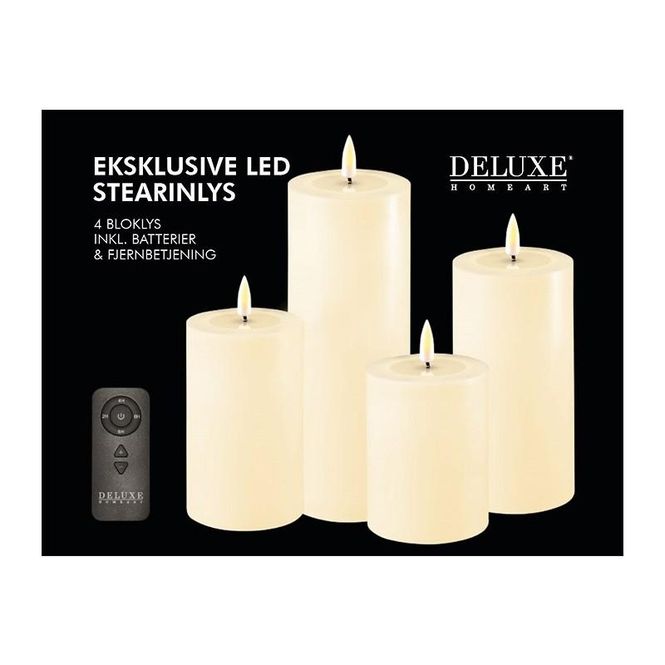 Hovedbilde Kubbelys LED Cream 4 pk m fjernkontroll og ...