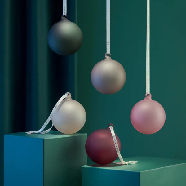 Hovedbilde Glasskuler Frostet 5PK Hadeland Glassverk