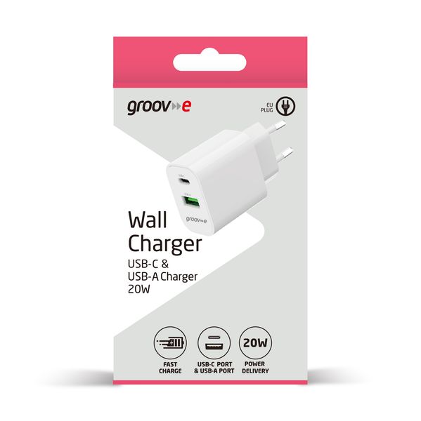 Hovedbilde Groove Veggstøpsel C+A 20Watt