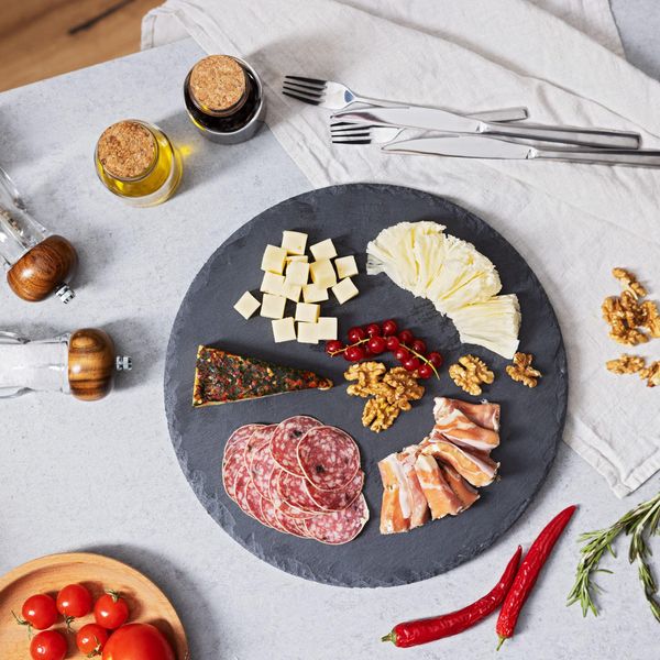 Hovedbilde Skifer rundtfat med Runer