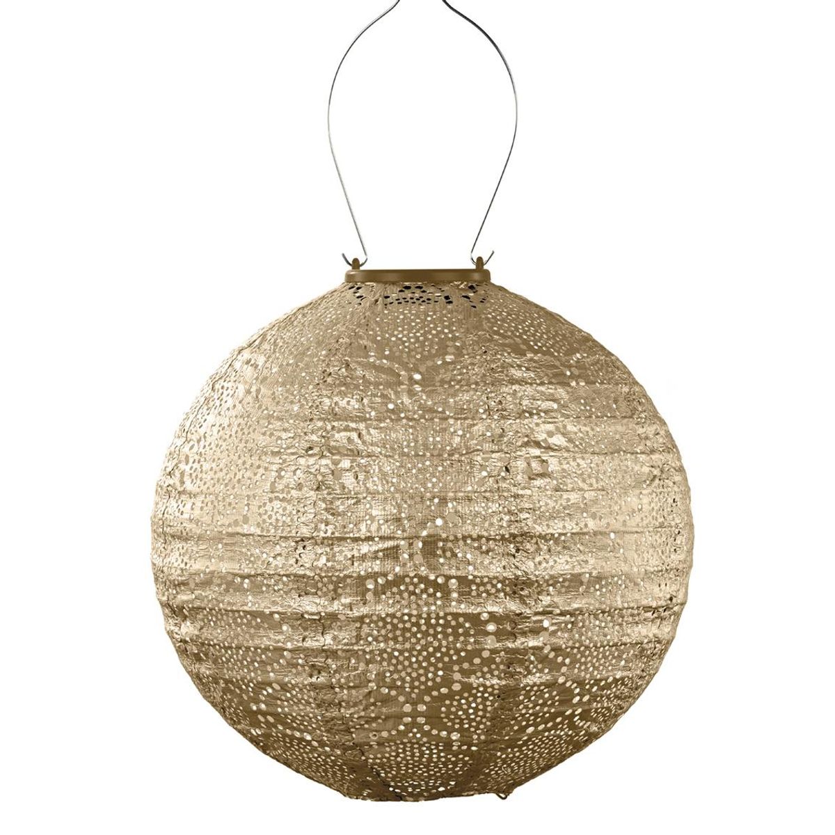 Lumiz Solcelle Led Lykt Round 30 Bazaar Gold