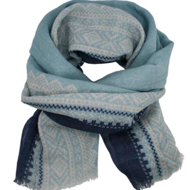 Hovedbilde 100% Ullskjerf Marius® Sky Blue