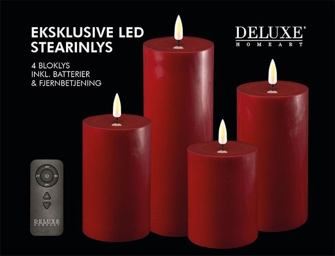 Hovedbilde Kubbelys LED Bordeaux 4 pk m fjernkontroll og ...