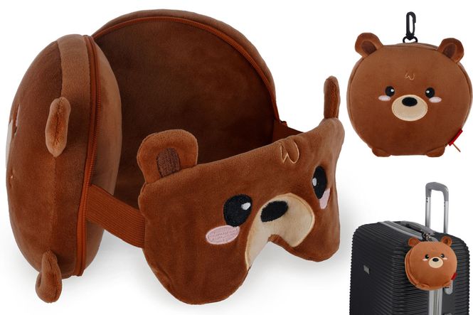 Hovedbilde Bamse,  pute og øyemaske i ett My Travel Buddy ...