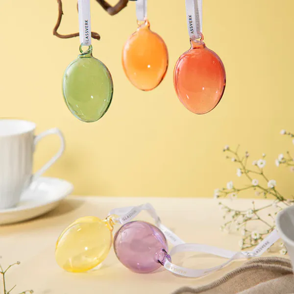 Hovedbilde Hadeland Glassverk, Glassegg Hengepynt Klar 5 pk