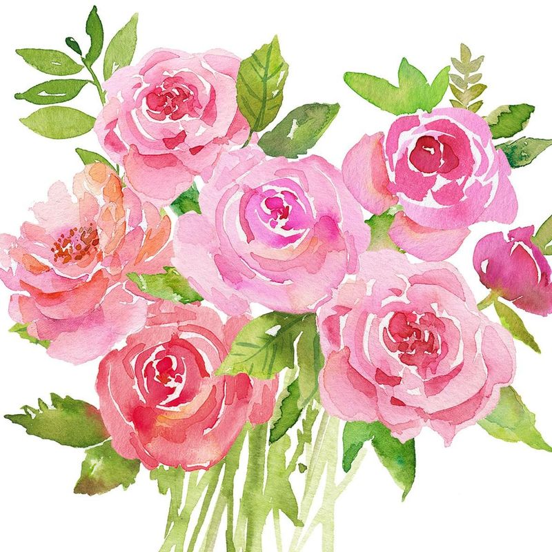 Middagsservietter Blomster 