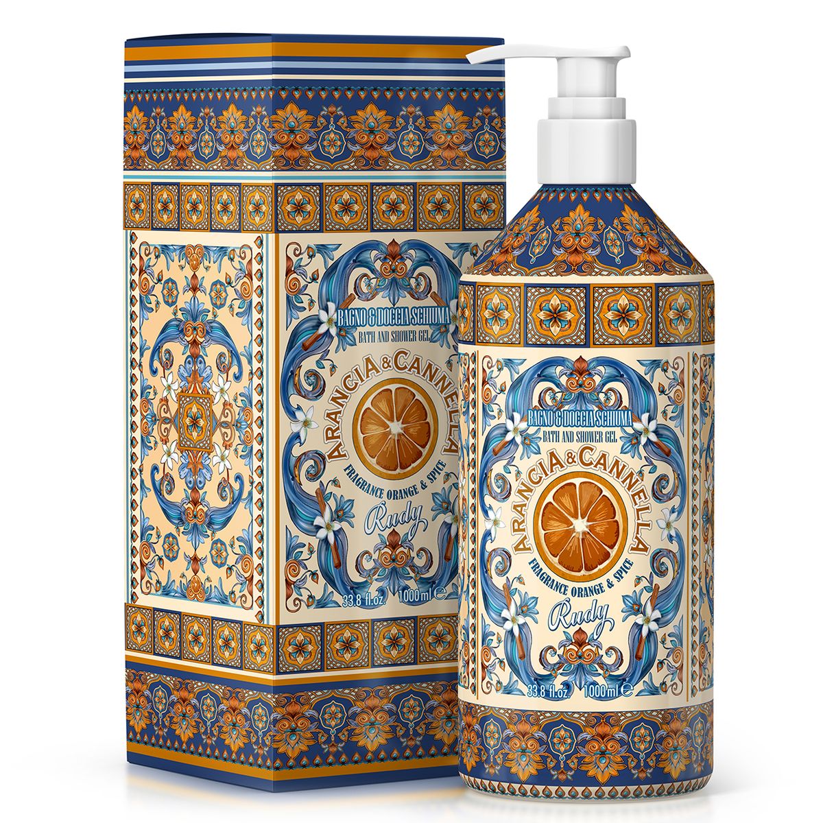 Rudy Profumi Badeskum & Dusj Orange Cinnamon 1L