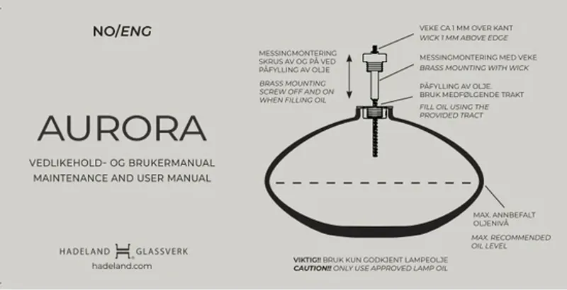 Oljelampe Aurora Optikk Klar