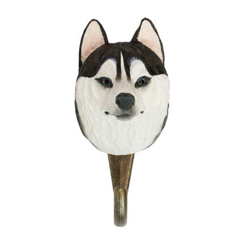 Håndskåret Krok – Sibirsk Husky Wildlife Garden