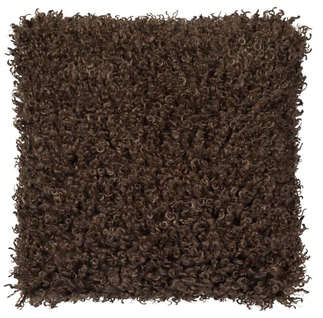 Hovedbilde Pute med fyll Wooly 45x45 cm, brun - Skinnwille