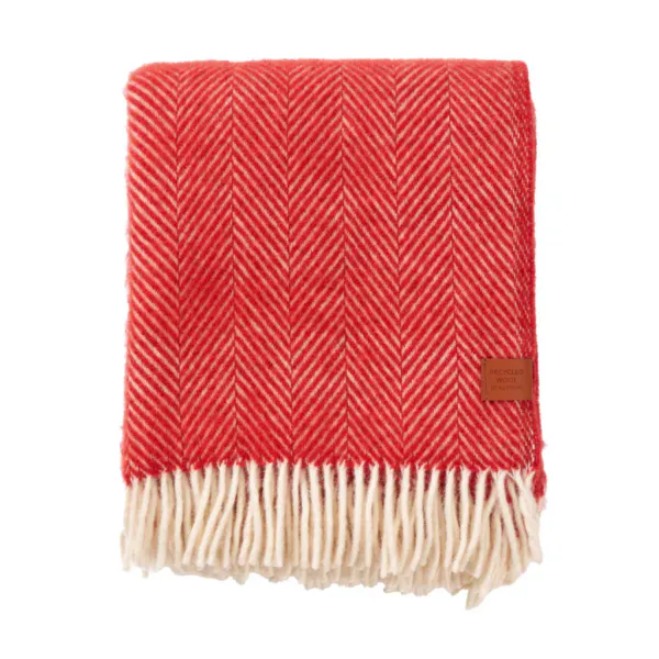 Hovedbilde Herringbone Ullpledd 130x180– Radish fra ...