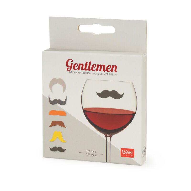 Drikkemarkører Gentleman 6stk Legami
