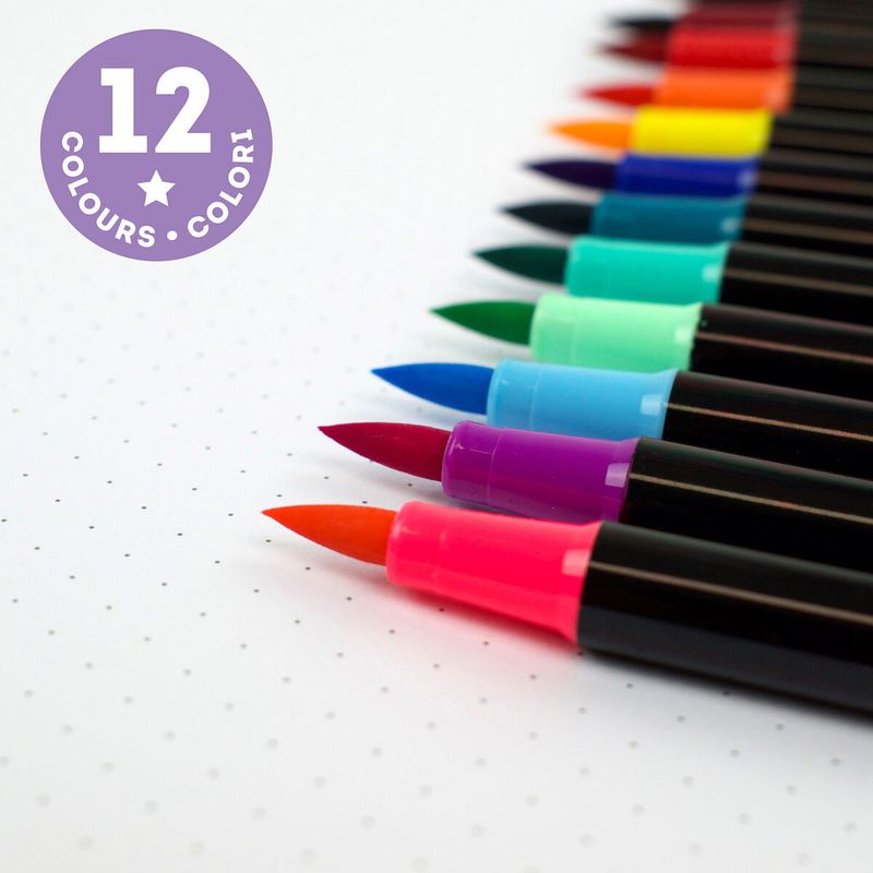 Tusj 12pk Brush Markers  Legami