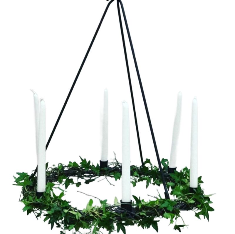 Smijern Lysekrone 8 lys oval 78 cm håndlagd