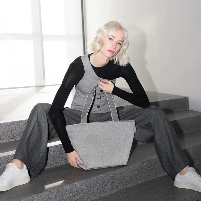 Hovedbilde Veske Shopper M Herringbone grey - Reisenthel