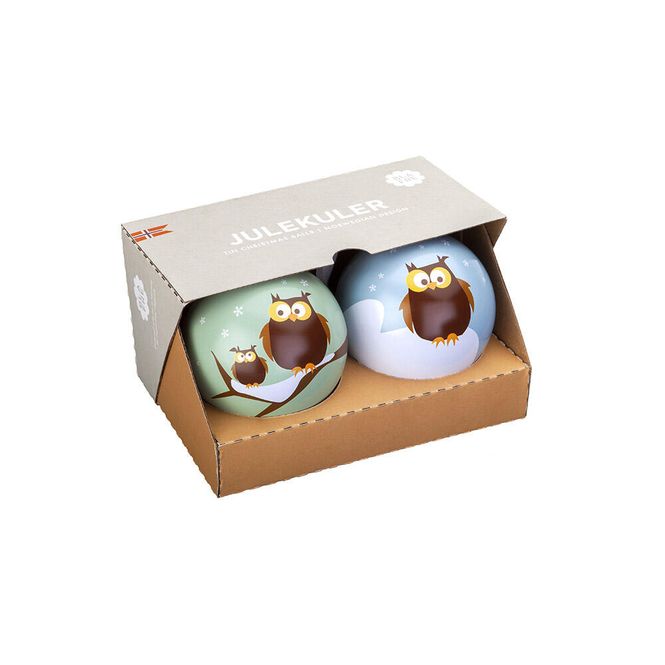 Hovedbilde Blafre julekuler - Ugle 2 pk