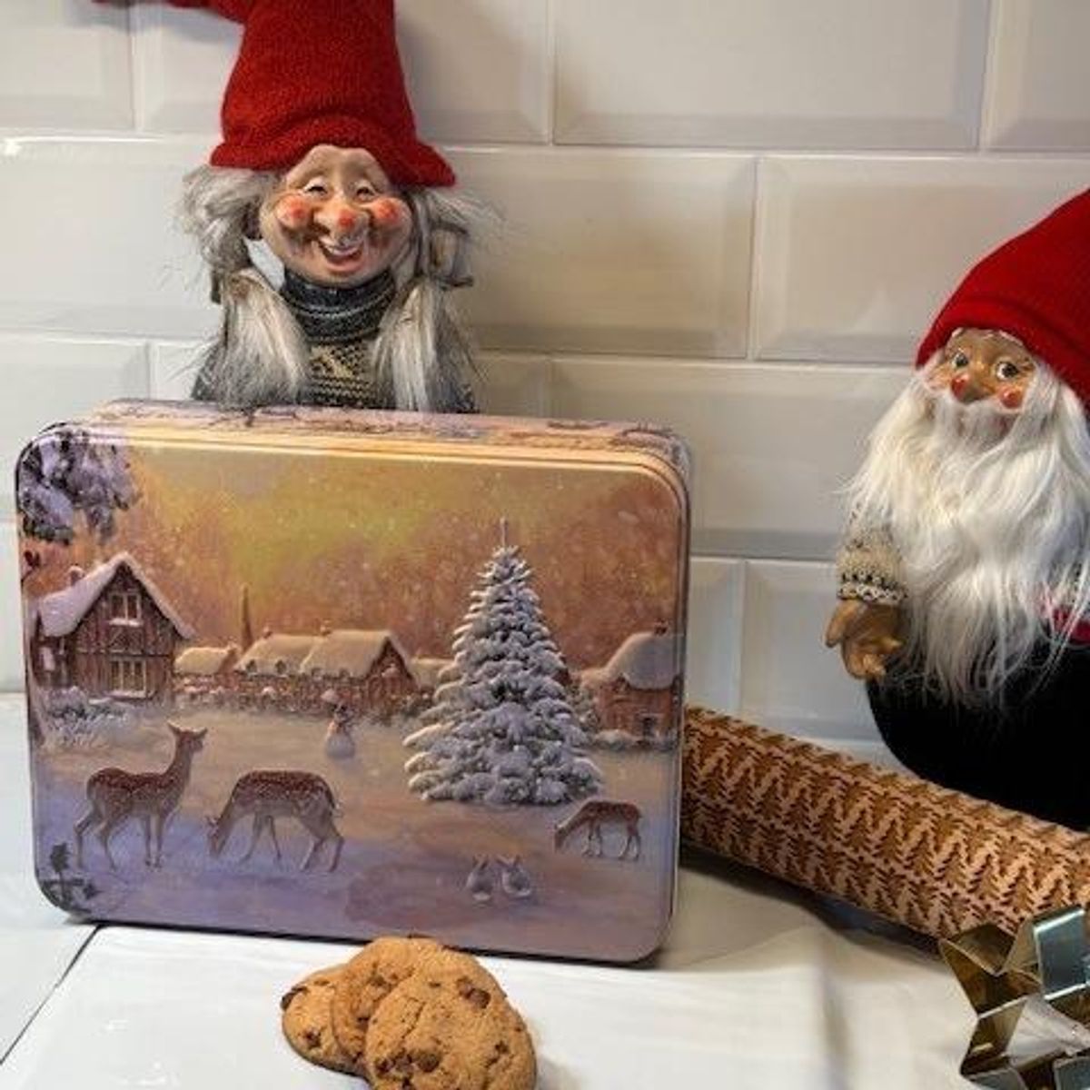 Kakeboks Vinterstemning – rektangulær