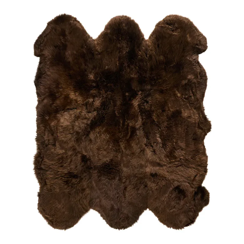 Gently Saueskinnsteppe 165x180 cm  – Natural Brown