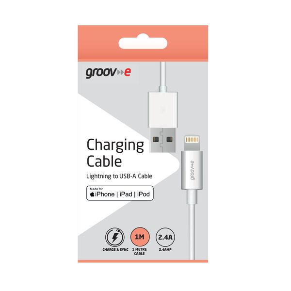 Hovedbilde Groove Ladekabel Lightning til USB-A 1m