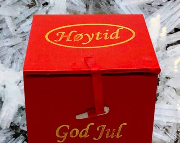 Hovedbilde Julebjelle håndmalt Dompap
