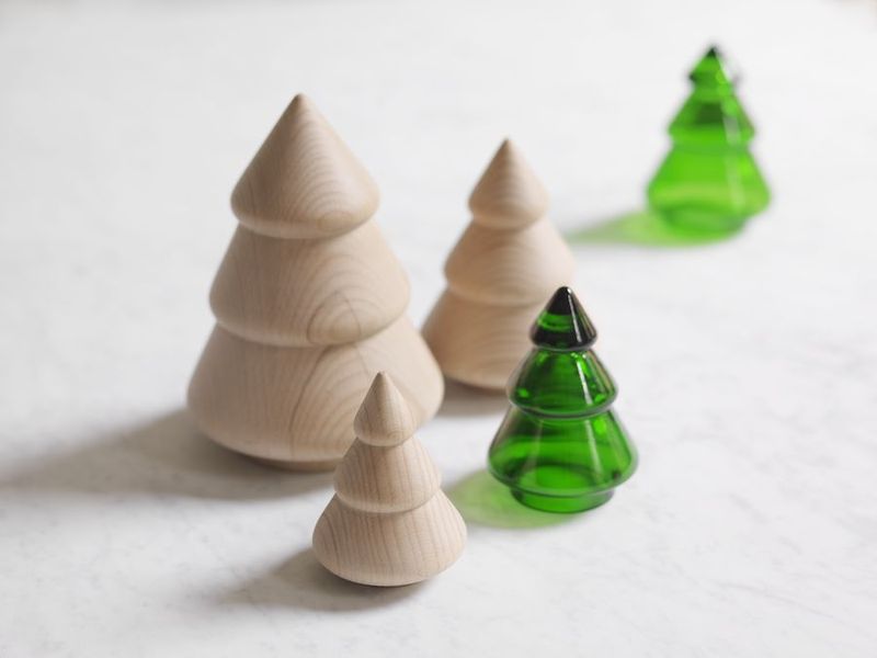 Bordpynt Juletre Vintergrønn 12,7 cm Hadeland Glassverk