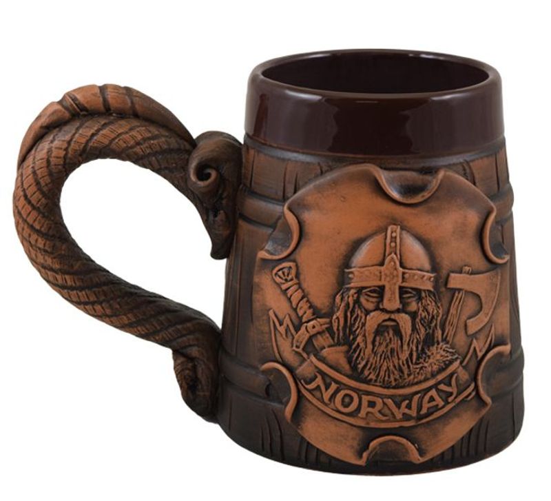 Mjødkrus håndlaget keramikk Viking uten horn 0,5L
