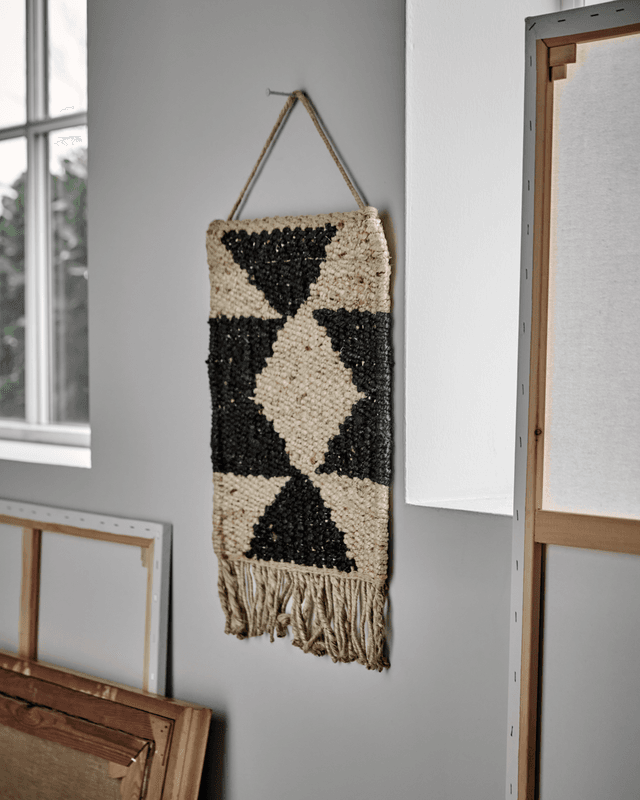 House Doctor Murro Veggteppe Natur-Svart 35x50