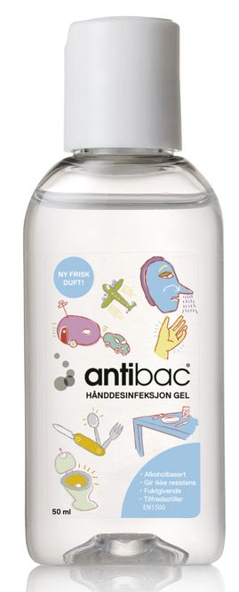 Hovedbilde Antibac Gel 50 ml mot bakterier og virus
