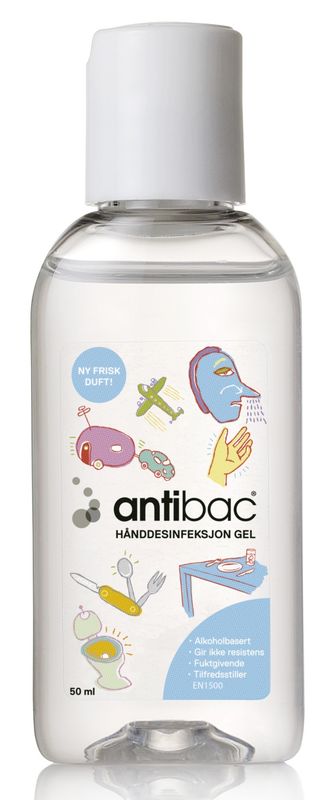 Antibac Gel 50 ml mot bakterier og virus