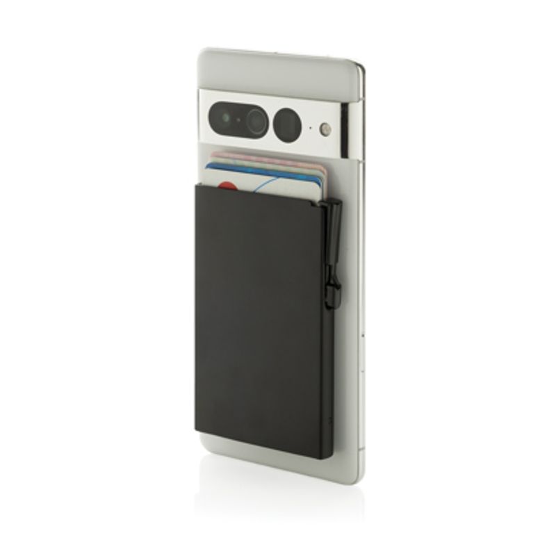 Magnetisk RFID-kortholder i aluminium til mobil – opptil 7 kort