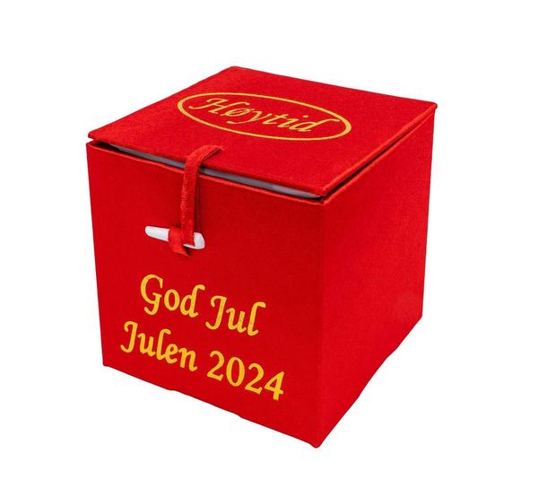 Hovedbilde Julekule, håndmalt Nisse og Elg