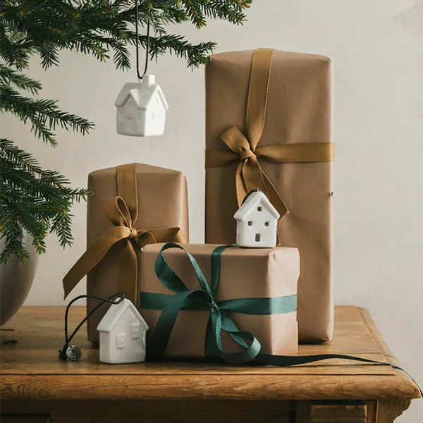 Hovedbilde Porselenshus Hengepynt 3stk Hvit, Porsgrunds ...