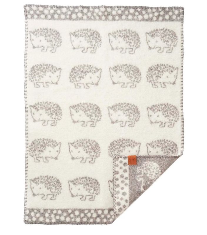 Pledd i lammeull Hedgehog 65 x 90 cm fra Klippan