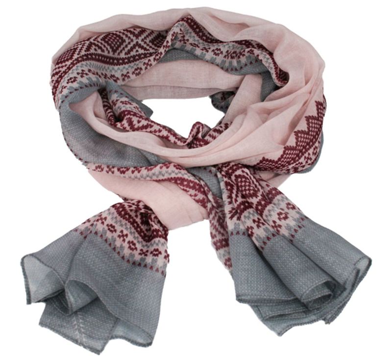 Skjerf Marius® Lyserosa/Rosa/Grå