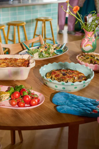 Hovedbilde Rice DK serveringsfat i steintøy – rosa med ...