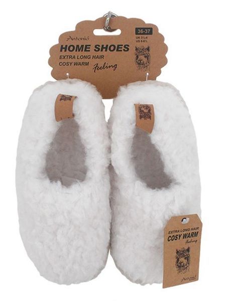 Hovedbilde Tøffel med såle hvit, str 36-37