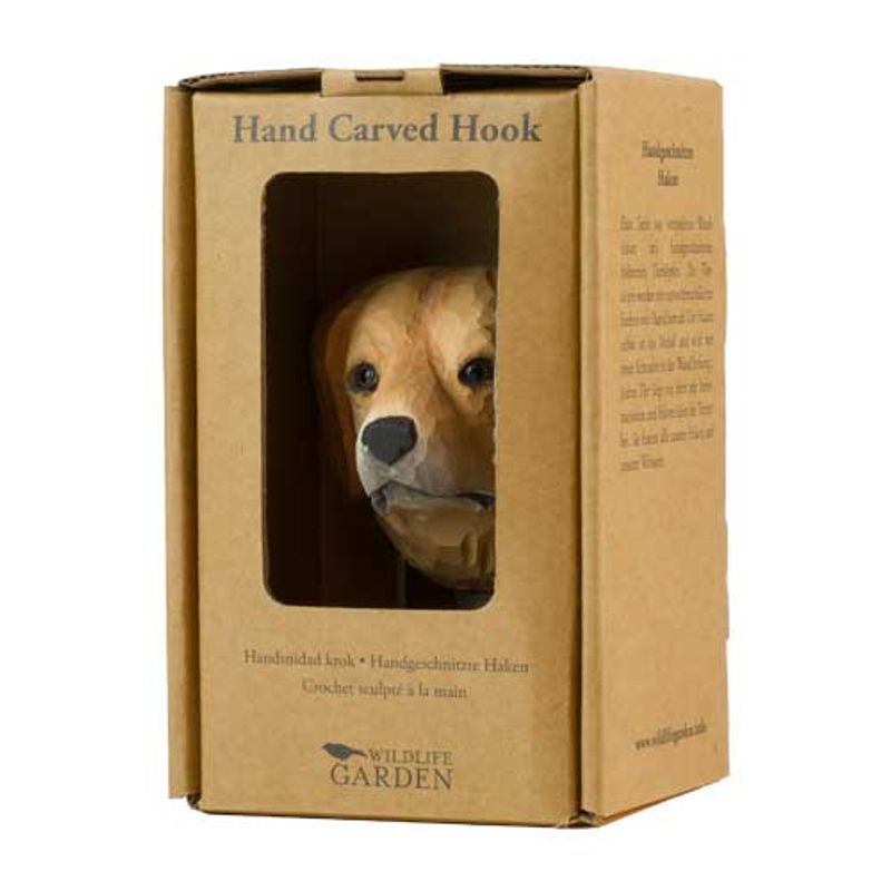 Håndskåret Krok – Golden Retriever Wildlife Garden